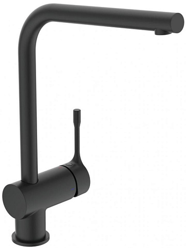 Ideal Standard BC174XG Ceraline Смеситель для кухонной мойки с высоким трубчатым поворотным изливом, Silk Black (черный шелк)