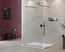 Cezares LIBERTA-L-2-115-120-C-NERO Liberta Душевая перегородка 115 см, профиль черный