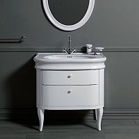 SIMAS LAM90 bi Lante Деревянная тумба под раковину LA11, 79,5*46,5*h75см, цвет белый глянцевый