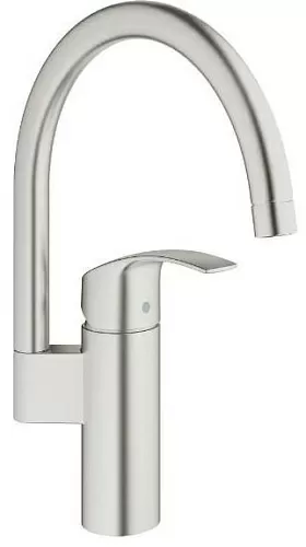 Grohe 33202DC2 Eurosmart Смеситель для мойки, высокий излив, суперсталь