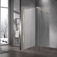 Vincea VSW-1H80CLG Walk-In Душевая перегородка 80х200 см, профиль золото матовое/стекло прозрачное