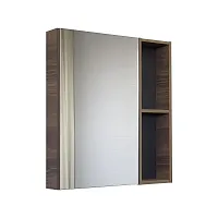 Comforty 00-00017204 Дуэт Зеркальный шкаф 75х80 см, дуб темно-коричневый
