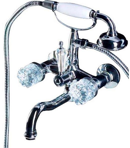 Boheme 273-CRST Crystal Смеситель для ванны, с душевым гарнитуром, хром