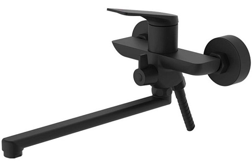 Osgard 58223 Solen Black Смеситель для ванны, с длинным изливом, черный матовый Osgard 58223 Solen Black Смеситель для ванны, с длинным изливом, черный матовый