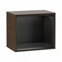 Villeroy & Boch F580PDGN Finion Стеллаж подвесной, шпон ореха Walnut Veneer/Black Matt Lacquer купить  в интернет-магазине Сквирел
