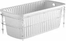 Migliore 24327 Olivia Console Ванна 174х83х66 см + панель + консоль, слив-перелив хром/белая