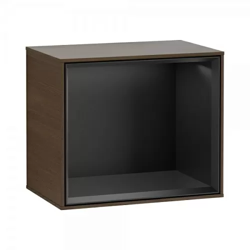 Villeroy & Boch F580PDGN Finion Стеллаж подвесной, шпон ореха Walnut Veneer/Black Matt Lacquer купить  в интернет-магазине Сквирел