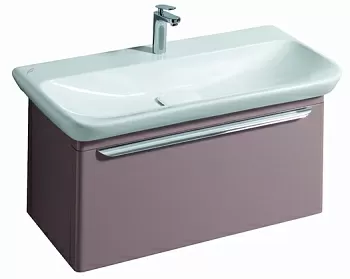 Geberit myDay 824101000 Шкафчик под раковину 880х410х405 мм, 1 ящик с подсветкой, какао с молоком