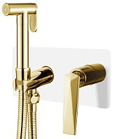 Boheme 387-W Venturo Гигиенический душ со смесителем, белый/золото