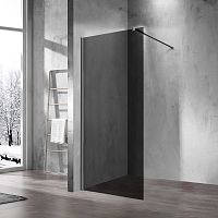 Vincea VSW-1H100CGGM Walk-In Душевая перегородка 100х200 см, профиль вороненая сталь/стекло тонированное