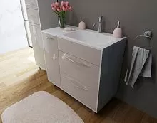 Эстет ФР-00003598 Barcelona Тумба с раковиной 90х45 см R, напольная, 2 ящика/1 дверь, белая купить  в интернет-магазине Сквирел