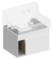 Kerama Marazzi LOG.M.65/WHT Logica M Тумба под раковину подвесная 65х46 см, белоснежный