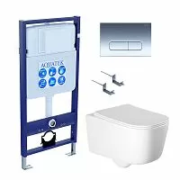 Aquatek ЛУГАНО SET AQUATEK ЛУГАНО-017 4в1 Инсталляция с подвесным унитазом