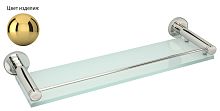 Сунержа 03-3004-0400 Каньон Полка стеклянная с ограничителем / L 400, золото