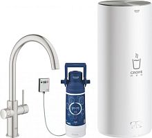 Grohe 30079DC1 Red II Duo Смеситель для мойки, суперсталь