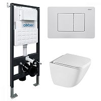 Abber Rechteck AC1220TC-AC0105-AC0120MW Инсталляция с подвесным унитазом