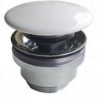 Kerama Marazzi DRR.1/WHT Plaza Донный клапан с керамической крышкой, белый глянец
