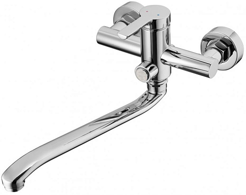 Swedbe 1055 Diana Смеситель для ванны, с длинным S-изливом, хром Swedbe 1055 Diana Смеситель для ванны, с длинным S-изливом, хром