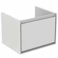 Ideal Standard E0846B2 Connect Air Тумба для раковины 60х40 см, подвесная, Glossy White + Matt White (белый глянцевый + белый матовый) купить  в интернет-магазине Сквирел