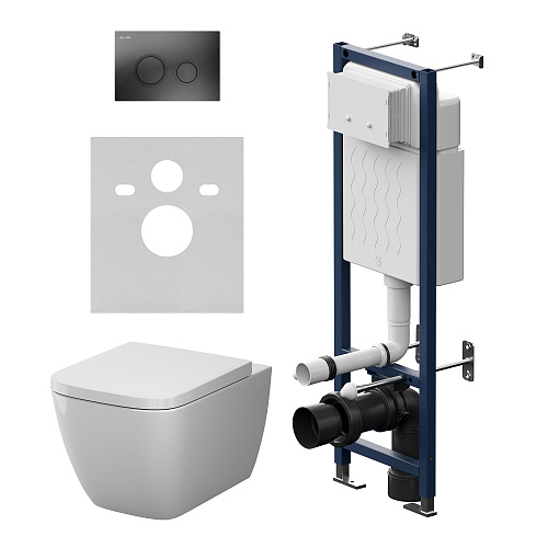 AM.PM GEM IS110138.901901 Комплект: Унитаз, Инсталляция, Кнопка смыва