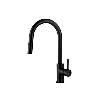 Aquatek AQ1384MB Европа Смеситель для кухни с вытяжным изливом 2jet, черный матовый