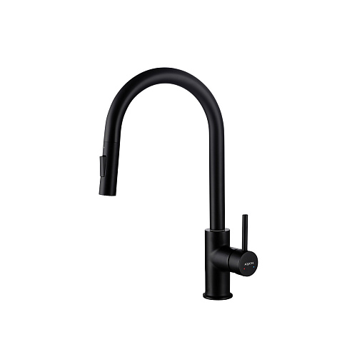 Aquatek AQ1384MB Европа Смеситель для кухни с вытяжным изливом 2jet, черный матовый Aquatek AQ1384MB Европа Смеситель для кухни с вытяжным изливом 2jet, черный матовый