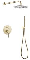 Душевая система ABBER Emotion AF8818G скрытого монтажа без излива, золото матовое