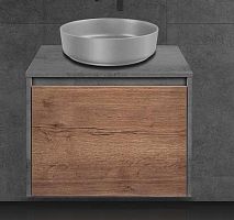 Vincea VMC-2MS600TB Mesa База под накладную раковину, 60х50 см, подвесная, T.Oak/Beton (дуб табак/серый)