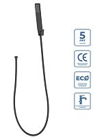 BelBagno LUC-DFS-NERO Luce Ручной душ со шлангом и держателем, черный