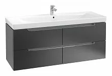 Villeroy & Boch A69810PD Subway 2.0 Тумба под раковину 129х45 см, лак черный матовый (Black Matt Lacquer) купить  в интернет-магазине Сквирел