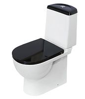 Sanita Luxe WC.CC/Best/2-DM/BLK.G/S1 Best Color Comfort Унитаз-компакт напольный 35х62 см, с сиденьем, черный S1