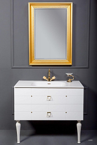 Тумба Armadi Art Piazza 100 белая золото