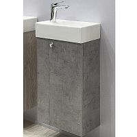 Comforty 00-00013669 Асти Тумба подвесная 40х22.5 см, с раковиной 9140, светлый бетон