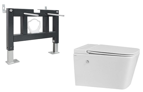 Abber Rechteck AC1202P-AC0101P Инсталляция с подвесным унитазом