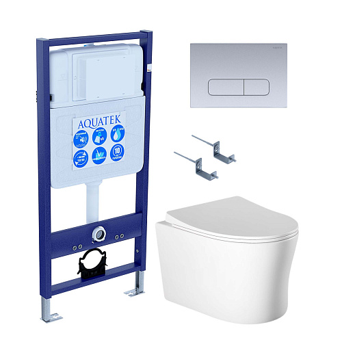 Aquatek Ника SET AQUATEK НИКА-014 4в1 Инсталляция с подвесным унитазом