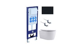 Aquatek ЕВРОПА Set AQUATEK ЕВРОПА New-017 4в1 Комплект: Унитаз, Инсталляция, Кнопка смыва