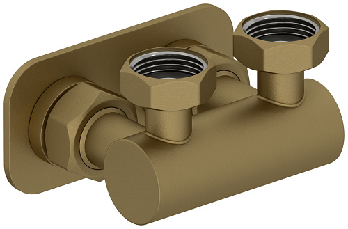 Сунержа 032-1538-3434 Модуль 2х3/4" угловой EU50, матовое золото