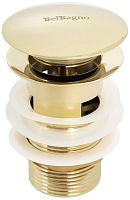 BelBagno BB-SAT-ORO Донный клапан с системой "Клик-клак" с переливом, золото