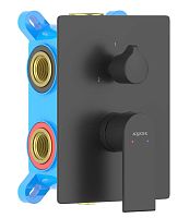 Aquatek AQ1447MB Лира Смеситель для ванны, 3 режима (внешняя и скрытая часть), черный матовый