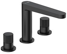 WasserKraft 5235 Fulda Смеситель для раковины встраиваемый, черный Soft-touch