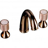 Boheme 297-Royal/CRST Royal Cristal Смеситель для умывальника, на 3 отверстия, золото