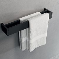 Novellini R90AKFPS0230-H FRAME Полотенцедержатель двойной 300х100 мм., цвет черный матовый