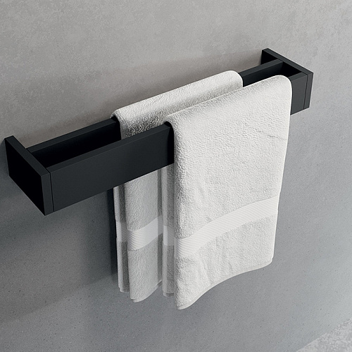 Novellini R90AKFPS0230-H FRAME Полотенцедержатель двойной 300х100 мм., цвет черный матовый Novellini R90AKFPS0230-H FRAME Полотенцедержатель двойной 300х100 мм., цвет черный матовый