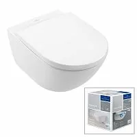 Villeroy & Boch 4670TSR1 Subway 3.0 Чаша унитаза подвесного 37х56 см, TwistFlush, без смывного обода, альпийский белый CeramicPlus