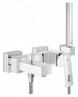 Grohe 23141000 Eurocube Смеситель для ванны, с душевым гарнитуром Euphoria Cube, хром