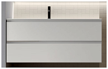 Сет 2097 FJ4L285 Polimerico Bianco Stock, Тумба подвесная под раковину (Bianco/Struttura Bianca) + TCC080 Form Stock, Раковина для мебели (Bianco)