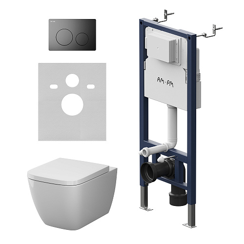 AM.PM GEM IS90138.901901 Комплект: Унитаз, Инсталляция, Кнопка смыва
