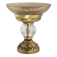 Migliore ML.CRS-60.211.BR CRISTALIA Mыльница настольная, стекло,бронза,SWAROVSKI