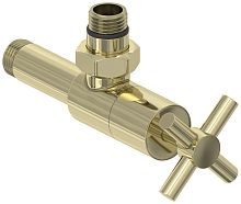 Сунержа 020-1408-1212 Вентиль угловой, (крест) G 1/2" НР х G 1/2" НР, шампань