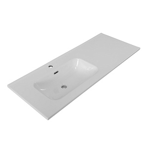 BelBagno BB1200ETL-L Раковина керамическая 120х46.5 см, чаша слева, белый глянцевый